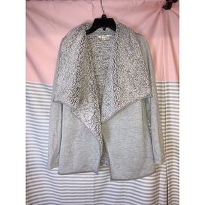Faux-Sherpa Cardigan